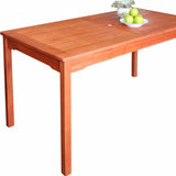 Sienna Brown Dining Table With Straight Legs