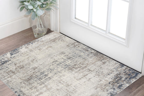 2’ X 3’ Navy Blue Distressed Striations Scatter Rug