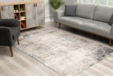 2’ X 3’ Navy Blue Distressed Striations Scatter Rug