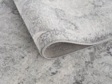 2’ X 3’ Gray Distressed Trellis Pattern Scatter Rug