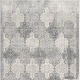 2’ X 3’ Gray Distressed Trellis Pattern Scatter Rug