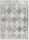 2’ X 3’ Gray Distressed Trellis Pattern Scatter Rug