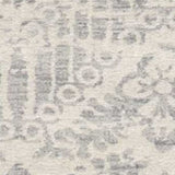 2’ X 3’ Ivory Distressed Ikat Pattern Scatter Rug