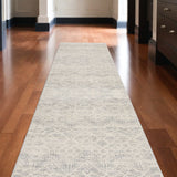 2’ X 3’ Ivory Distressed Ikat Pattern Scatter Rug