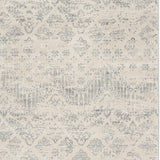 2’ X 3’ Ivory Distressed Ikat Pattern Scatter Rug