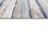 4’ X 6’ Blue And Beige Distressed Stripes Area Rug