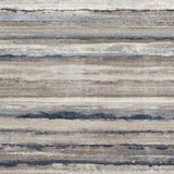 4’ X 6’ Blue And Beige Distressed Stripes Area Rug