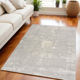 4’ X 6’ Modern Gray Distressed Area Rug