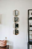 43" Gold Quad Geo Modern Wall Hanging Mirror