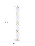 43" Gold Quad Geo Modern Wall Hanging Mirror