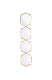 43" Gold Quad Geo Modern Wall Hanging Mirror