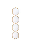 43" Gold Quad Geo Modern Wall Hanging Mirror