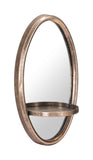 13" Gold Oval Accent Framed Mirror