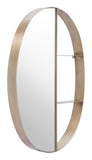 Bronze Oval Steel Framed Accent Mirror