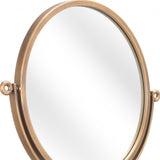 Gold Round Wall Mount Mirror