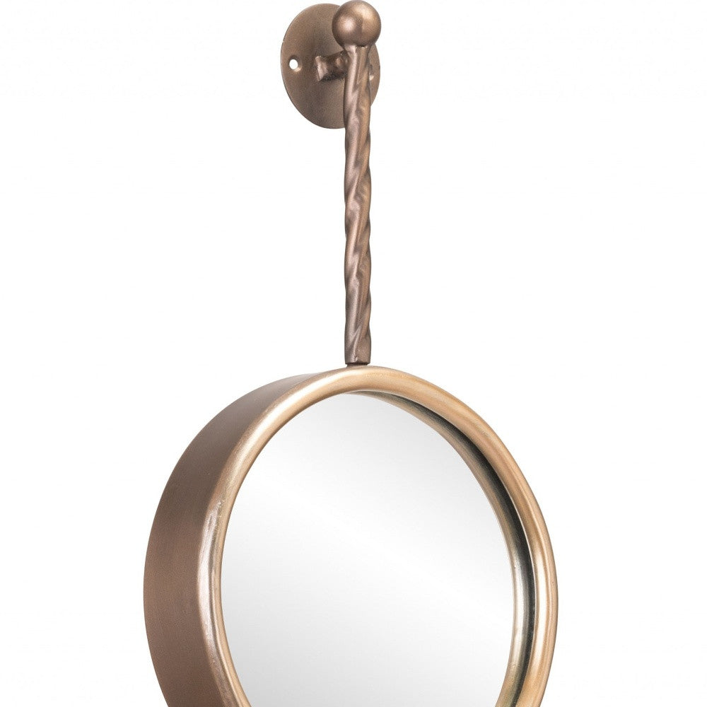 Gold Modern Hanging Mirror Duo