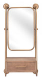 Gold Steel Framed Accent Mirror