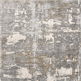 4’ X 6’ Beige And Gray Distressed Area Rug
