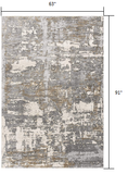 4’ X 6’ Beige And Gray Distressed Area Rug