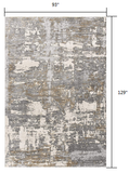 4’ X 6’ Beige And Gray Distressed Area Rug