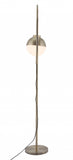 White and Brushed Bronze Crossed Floor Lamp