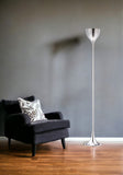 67" Steel Floor Lamp With Silver Steel Bell Shade