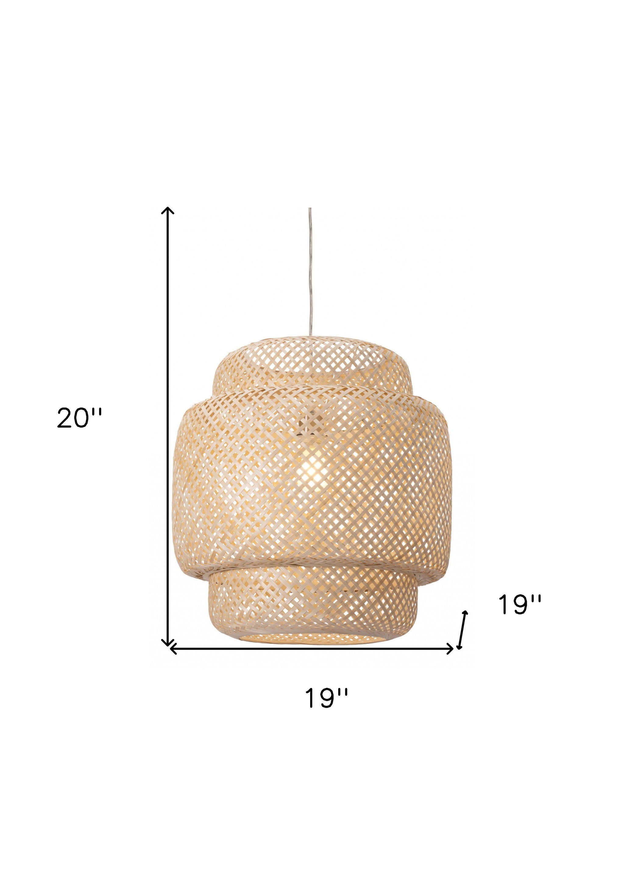 Natural Boho Weave Ceiling Lamp