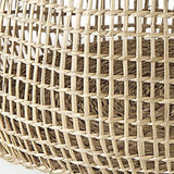 Set Of Two Wicker Storage Baskets With Long Handles