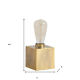 5" Gold Lamp Base LED With Clear Shade