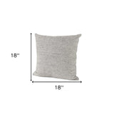 Stone Gray Basket Weave Accentthrow Pillow