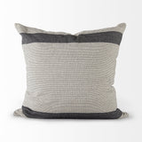 Beige And Gray Striped Throw Pillow Cover