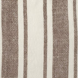 Off White Pillow Cover With Brown Stripes