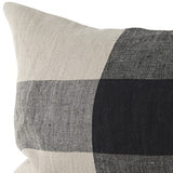 Beige And Black Plaid Pattern Lumbar Throw Pillow Cover