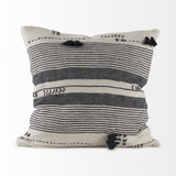 Gray And Cream Bohemian Dream Throw Pillow Cover