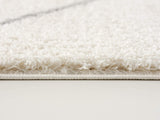 5’ X 8’ Ivory Modern Uneven Lattice Area Rug