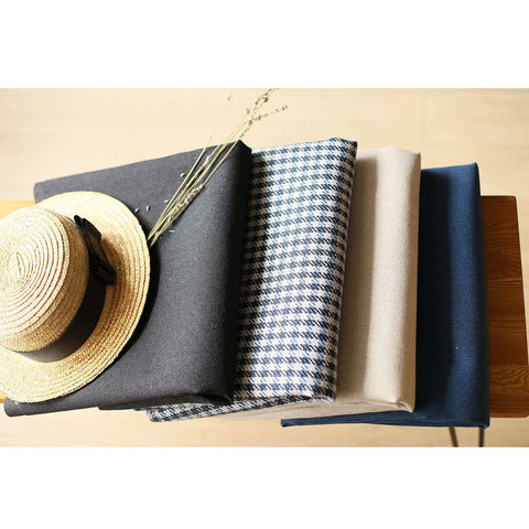 Set Of 4 Blue Houndstooth Pillow Covers