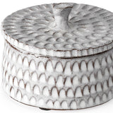 Petite Gray Ceramic Decorative Box