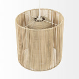 Natural Cane Cylindrical Hanging Pendant Light