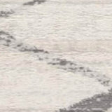 2' X 6' Gray Geometric Dhurrie Area Rug