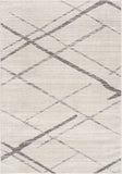 2' X 6' Gray Geometric Dhurrie Area Rug