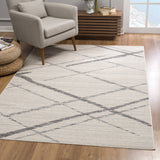 2' X 6' Gray Geometric Dhurrie Area Rug