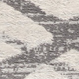 2' X 6' Gray Geometric Dhurrie Area Rug