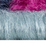 5' X 7' Magenta Abstract Dhurrie Area Rug
