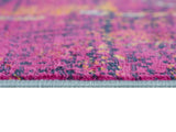 5' X 7' Magenta Abstract Dhurrie Area Rug