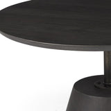 Black Wooden Pedestal Base Coffee Table