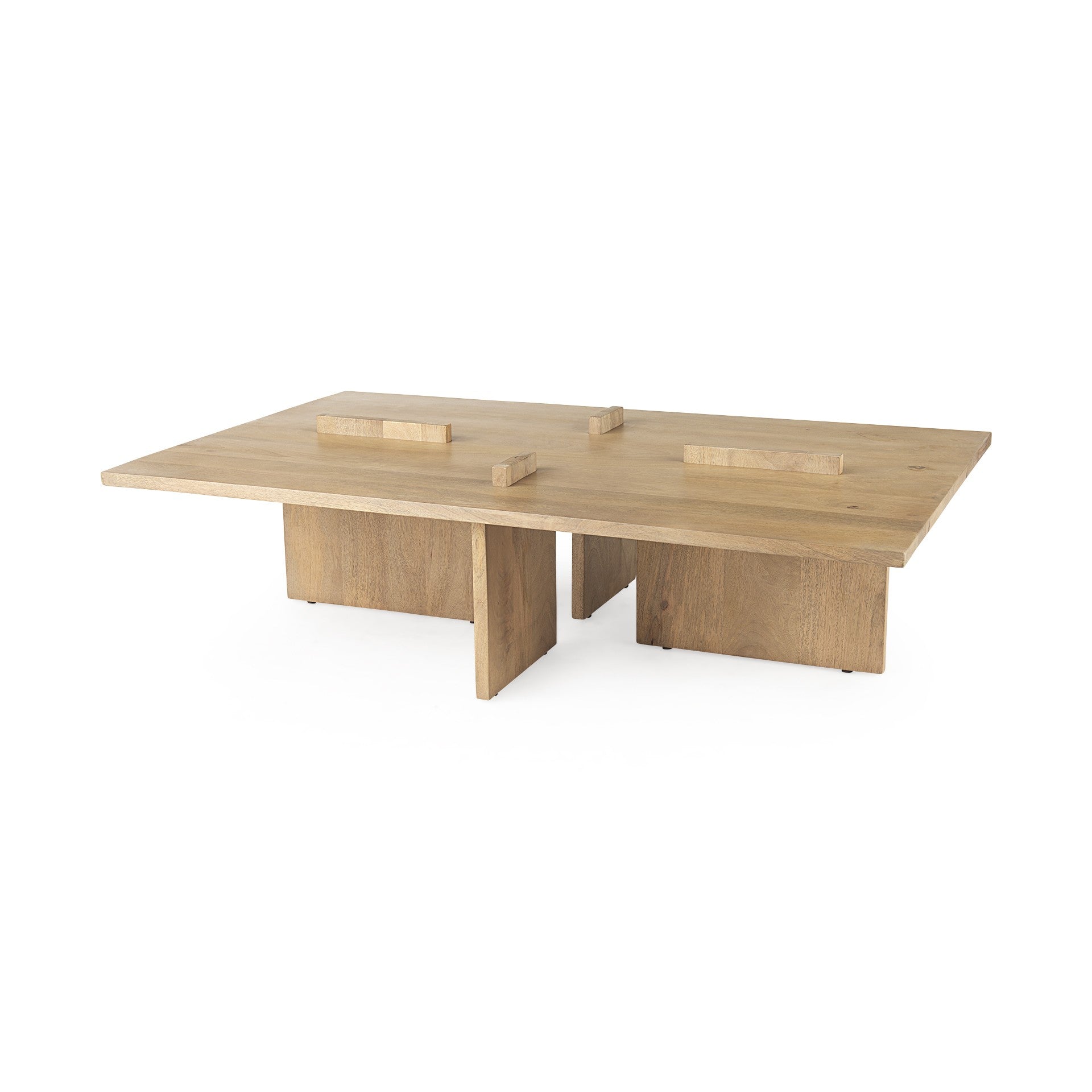 34" Natural Rectangular Coffee Table