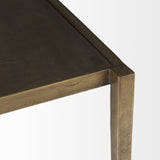 Dark Brown And Antiqued Gold Coffee Table