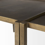 Dark Brown And Antiqued Gold Coffee Table