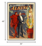 36" X 48" The Incomparable Albini Vintage Magic Poster Wall Art