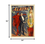 36" X 48" The Incomparable Albini Vintage Magic Poster Wall Art